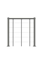 Borstweringleuning met lagere koorden en PVC-leuning - Afbeelding 2