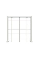Borstweringleuning met lagere koorden en PVC-leuning - Afbeelding 3